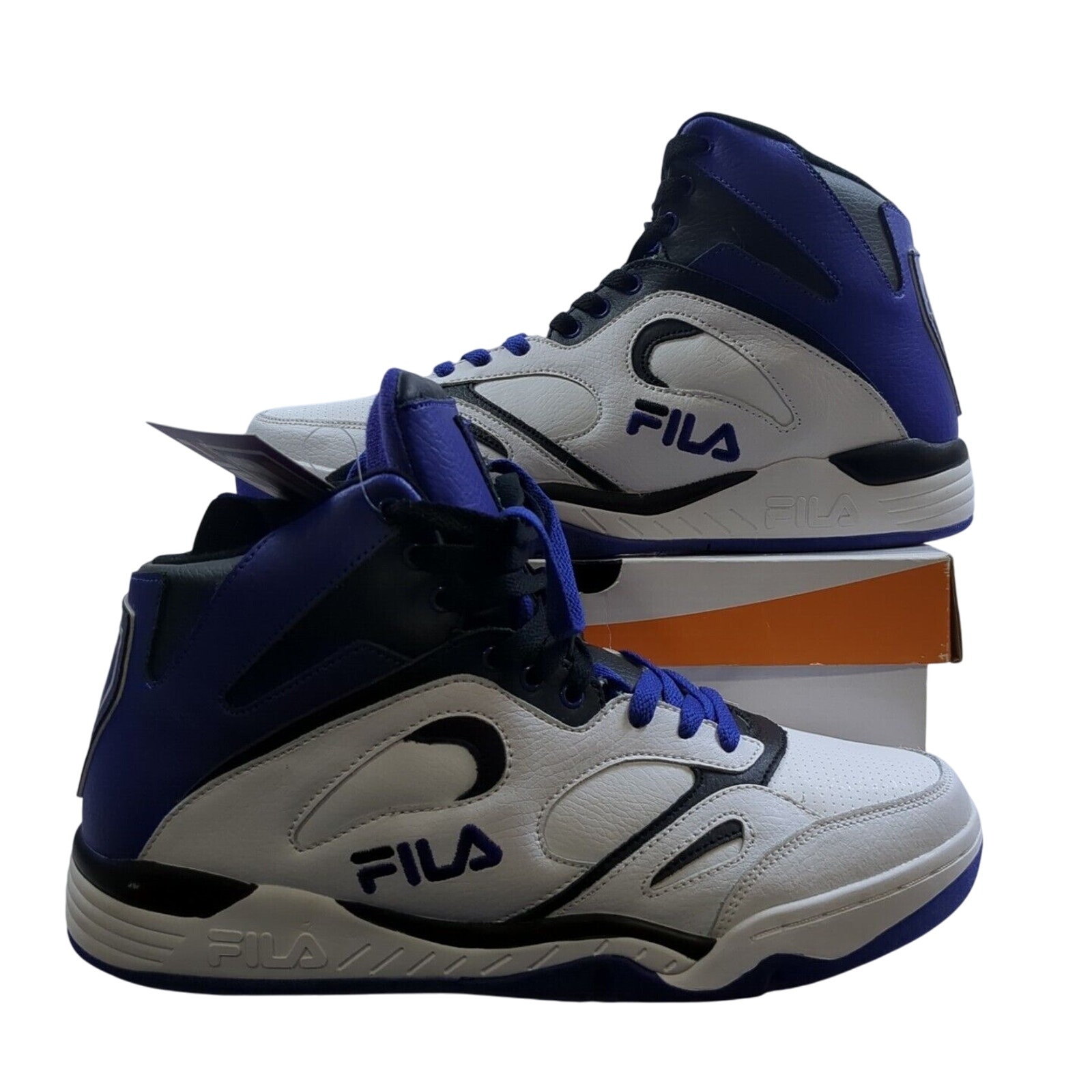 Fila Kj7 Men’s 11.5 White Royal Blue Black Kevin Johnson Duke Basketball Nib